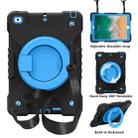 PC + Silicone Shockproof Combination Case with 360 Degree Rotating Holder & Handle & Shoulder Strap For iPad 9.7 (2017 / 2018) / Air & Air 2 / Pro 9.7(Black+Blue) - 1
