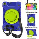 For Samsung Galaxy Tab A 10.1 T510 / T515 PC + Silicone Shockproof Combination Case with 360 Degree Rotating Holder & Handle & Shoulder Strap(Dark Blue+Green) - 1