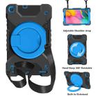 For Samsung Galaxy Tab A 10.1 T510 / T515 PC + Silicone Shockproof Combination Case with 360 Degree Rotating Holder & Handle & Shoulder Strap(Black+Blue) - 1