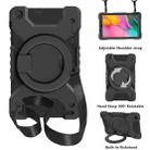 For Samsung Galaxy Tab A 10.1 T510 / T515 PC + Silicone Shockproof Combination Case with 360 Degree Rotating Holder & Handle & Shoulder Strap(Black) - 1