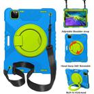 For iPad Pro 11 (2018/2020) PC + Silicone Shockproof Combination Tablet Case with 360 Degree Rotating Holder & Handle & Shoulder Strap(Blue+Grass Green) - 1