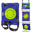 For iPad Pro 11 (2018/2020) PC + Silicone Shockproof Combination Tablet Case with 360 Degree Rotating Holder & Handle & Shoulder Strap(Navy Blue+Grass Green) - 1