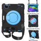 For iPad Pro 11 (2018/2020) PC + Silicone Shockproof Combination Tablet Case with 360 Degree Rotating Holder & Handle & Shoulder Strap(Black+Blue) - 1