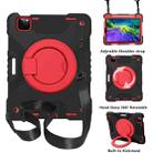 For iPad Pro 11 (2018/2020) PC + Silicone Shockproof Combination Tablet Case with 360 Degree Rotating Holder & Handle & Shoulder Strap(Black+Red) - 1