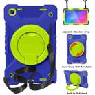 For Samsung Tab A7 10.4 (2020) T500/T505 PC + Silicone Shockproof Combination Case with 360 Degree Rotating Holder & Handle & Shoulder Strap(Navy Blue+Grass Green) - 1