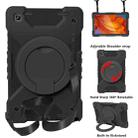 For Samsung Tab A7 10.4 (2020) T500/T505 PC + Silicone Shockproof Combination Case with 360 Degree Rotating Holder & Handle & Shoulder Strap(Black+Black) - 1