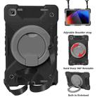 For Samsung Tab A7 10.4 (2020) T500/T505 PC + Silicone Shockproof Combination Case with 360 Degree Rotating Holder & Handle & Shoulder Strap(Black+Grey) - 1