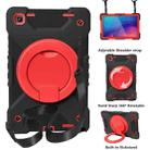 For Samsung Tab A7 10.4 (2020) T500/T505 PC + Silicone Shockproof Combination Case with 360 Degree Rotating Holder & Handle & Shoulder Strap(Black+Red) - 1