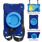 For Samsugn Galaxy Tab A 8.0 (2019) T290/T295 PC + Silicone Shockproof Combination Case with 360 Degree Rotating Holder & Handle & Shoulder Strap(Navy+Blue) - 1