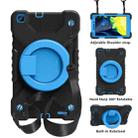 For Samsugn Galaxy Tab A 8.0 (2019) T290/T295 PC + Silicone Shockproof Combination Case with 360 Degree Rotating Holder & Handle & Shoulder Strap(Black+Blue) - 1