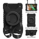 For Samsugn Galaxy Tab A 8.0 (2019) T290/T295 PC + Silicone Shockproof Combination Case with 360 Degree Rotating Holder & Handle & Shoulder Strap(Black+Black) - 1