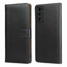 Plain Texture Cowhide Leather Horizontal Flip Case with Magnetic Clasp & Holder & Card Slots & Wallet For Samsung Galaxy S20 FE(Black) - 1