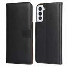 Plain Texture Cowhide Leather Horizontal Flip Case with Magnetic Clasp & Holder & Card Slots & Wallet For Samsung Galaxy S21 Plus 5G(Black) - 1