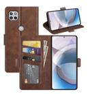 For Motorola Moto One 5G Ace Dual-side Magnetic Buckle Horizontal Flip Leather Case with Holder & Card Slots & Wallet(Brown) - 1