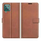 For Samsung Galaxy F62/M62 Retro Calf Pattern Buckle Horizontal Flip Leather Case with Holder & Card Slots & Wallet(Light Brown) - 1