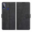 For Alcatel 1L 2021 Retro Calf Pattern Buckle Horizontal Flip Leather Case with Holder & Card Slots & Wallet(Black) - 1