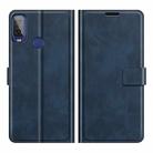 For Alcatel 1L 2021 Retro Calf Pattern Buckle Horizontal Flip Leather Case with Holder & Card Slots & Wallet(Blue) - 1