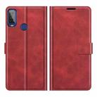 For Alcatel 1L 2021 Retro Calf Pattern Buckle Horizontal Flip Leather Case with Holder & Card Slots & Wallet(Red) - 1