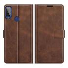For Alcatel 1L 2021 Retro Calf Pattern Buckle Horizontal Flip Leather Case with Holder & Card Slots & Wallet(Dark Brown) - 1