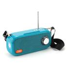 T&G TG613 TWS Solar Portable Bluetooth Speakers with LED Flashlight, Support TF Card / FM / AUX / U Disk(Green) - 1