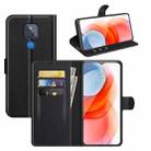 For Motorola Moto G Play(2021) Litchi Texture Horizontal Flip Protective Case with Holder & Card Slots & Wallet(Black) - 1