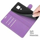 For Motorola Moto G Play(2021) Litchi Texture Horizontal Flip Protective Case with Holder & Card Slots & Wallet(Purple) - 6