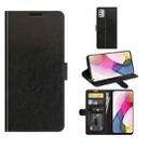 For Motorola Moto G Play (2021) R64 Texture Single Horizontal Flip Protective Case with Holder & Card Slots & Wallet& Photo Frame(Black) - 1