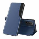 For Xiaomi Redmi K40 / K40 Pro Attraction Flip Holder Leather Phone Case(Blue) - 1