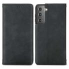 For Samsung Galaxy S21 Plus Retro Skin Feel Business Magnetic Horizontal Flip Leather Case with Holder & Card Slots & Wallet & Photo Frame(Black) - 1