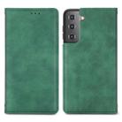 For Samsung Galaxy S21 Plus Retro Skin Feel Business Magnetic Horizontal Flip Leather Case with Holder & Card Slots & Wallet & Photo Frame(Green) - 1