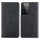 For Samsung Galaxy S21 Ultra Retro Skin Feel Business Magnetic Horizontal Flip Leather Case with Holder & Card Slots & Wallet & Photo Frame(Black) - 1