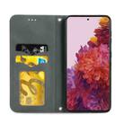 For Samsung Galaxy S21 Ultra Retro Skin Feel Business Magnetic Horizontal Flip Leather Case with Holder & Card Slots & Wallet & Photo Frame(Grey) - 3