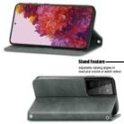 For Samsung Galaxy S21 Ultra Retro Skin Feel Business Magnetic Horizontal Flip Leather Case with Holder & Card Slots & Wallet & Photo Frame(Grey) - 4