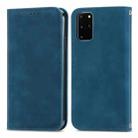 For Samsung Galaxy S20 Plus Retro Skin Feel Business Magnetic Horizontal Flip Leather Case with Holder & Card Slots & Wallet & Photo Frame(Blue) - 1