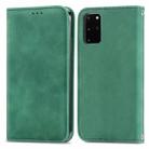 For Samsung Galaxy S20 Plus Retro Skin Feel Business Magnetic Horizontal Flip Leather Case with Holder & Card Slots & Wallet & Photo Frame(Green) - 1