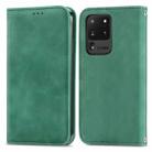 For Samsung Galaxy S20 Ultra Retro Skin Feel Business Magnetic Horizontal Flip Leather Case with Holder & Card Slots & Wallet & Photo Frame(Green) - 1