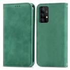 For Samsung Galaxy A72 5G / 4G Retro Skin Feel Business Magnetic Horizontal Flip Leather Case with Holder & Card Slots & Wallet & Photo Frame(Green) - 1
