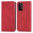For Samsung Galaxy A52 5G / 4G Retro Skin Feel Business Magnetic Horizontal Flip Leather Case with Holder & Card Slots & Wallet & Photo Frame(Red) - 1