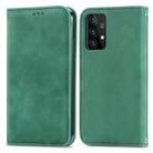 For Samsung Galaxy A52 5G / 4G Retro Skin Feel Business Magnetic Horizontal Flip Leather Case with Holder & Card Slots & Wallet & Photo Frame(Green) - 1