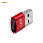 ENKAY ENK-AT105 USB Male to USB-C / Type-C Female Aluminium Alloy Adapter Converter, Support Quick Charging & Data Transmission(Red) - 1