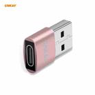 ENKAY ENK-AT105 USB Male to USB-C / Type-C Female Aluminium Alloy Adapter Converter, Support Quick Charging & Data Transmission(Rose Gold) - 1