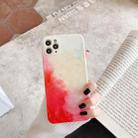 For iPhone 12 Pro Watercolor TPU Soft Shockproof Protective Case(Spring Cherry) - 1