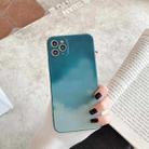 For iPhone 12 mini Watercolor TPU Soft Shockproof Protective Case (Turquoise) - 1