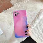 For iPhone 12 mini Watercolor TPU Soft Shockproof Protective Case (Purple Red) - 1