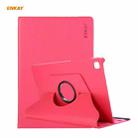 For Samsung Galaxy Tab S6 Lite P610 / P615 / Tab S6 Lite 2022 / P613 / P619 ENKAY 360 Rotation Kickstand Leather Smart Tablet Case(Rose Red) - 1