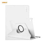 For Samsung Galaxy Tab S6 Lite P610 / P615 / Tab S6 Lite 2022 / P613 / P619 ENKAY 360 Rotation Kickstand Leather Smart Tablet Case(White) - 1