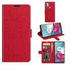 For Motorola Moto G30/G10 R64 Texture Single Horizontal Flip Protective Case with Holder & Card Slots & Wallet& Photo Frame(Red) - 1
