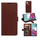 For Motorola Moto G30/G10 R64 Texture Single Horizontal Flip Protective Case with Holder & Card Slots & Wallet& Photo Frame(Brown) - 1