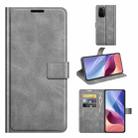 For Xiaomi Poco F3 / Redmi K40/K40 Pro Retro Calf Pattern Buckle Horizontal Flip Leather Case with Holder & Card Slots & Wallet(Gray) - 1