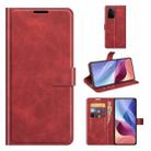 For Xiaomi Poco F3 / Redmi K40/K40 Pro Retro Calf Pattern Buckle Horizontal Flip Leather Case with Holder & Card Slots & Wallet(Red) - 1